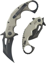 Kubey Mini Wrath Karambit Linerlock KU262G - 2.5 Inch 14C28N Sandvik Blade Tan G10 Handle Finger Ring by Kubey