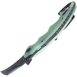 Kubey Mini Wrath Karambit Linerlock KU262L - 2.5in Black Oxide 14C28N Sandvik Blade, Jade G10 Handle, Finger Ring by Kubey