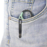 Kubey Mini Wrath Karambit Linerlock KU262L - 2.5in Black Oxide 14C28N Sandvik Blade, Jade G10 Handle, Finger Ring by Kubey