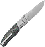 Kubey Velvet Snake Framelock KB266A - M390 Drop Point Blade With Watermelon Sugar Camo Carbon Fiber Handle by Kubey