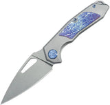 Kubey Coeus Framelock Ti KB286A - Titanium Framelock Knife With Satin S35VN Blade And Gray Titanium Inlay by Kubey