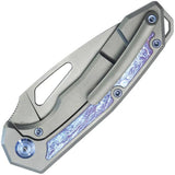 Kubey Coeus Framelock Ti KB286A - Titanium Framelock Knife With Satin S35VN Blade And Gray Titanium Inlay by Kubey