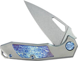 Kubey Coeus Framelock Ti KB286A - Titanium Framelock Knife With Satin S35VN Blade And Gray Titanium Inlay by Kubey