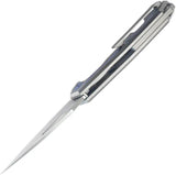 Kubey Coeus Framelock Ti KB286A - Titanium Framelock Knife With Satin S35VN Blade And Gray Titanium Inlay by Kubey