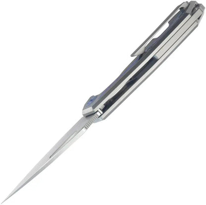 Kubey Coeus Framelock Ti KB286A - Titanium Framelock Knife With Satin S35VN Blade And Gray Titanium Inlay by Kubey