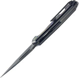 Kubey Coeus Framelock Black Ti KB286B - Timascus Inlay 3in S35VN Blade Black Titanium Handle by Kubey
