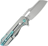 Kubey Atlas Framelock Gray Ti KB290E - Premium Bohler M390 Blade, Titanium Handle, Extended Tang by Kubey