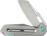 Kubey Atlas Framelock Gray Ti KB290E - Premium Bohler M390 Blade, Titanium Handle, Extended Tang by Kubey