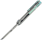 Kubey Atlas Framelock Gray Ti KB290E - Premium Bohler M390 Blade, Titanium Handle, Extended Tang by Kubey
