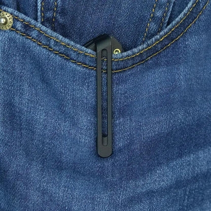 Kubey Atlas Framelock Black Ti KB290F - Premium M390 Blade Black Stonewash Titanium Handle Extended Tang EDC Knife by Kubey