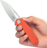 Kubey Vagrant Linerlock Orange KU291L - 3-Inch AUS-10A Blade, Orange G10 Handle, Thumb Pull, Pocket Clip by Kubey