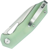 Kubey Vagrant Linerlock Jade KU291M - Jade G10 Handle 3 Inch 14C28N Sandvik Blade Thumb Stud Pocket Clip by Kubey