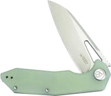 Kubey Vagrant Linerlock Jade KU291M - Jade G10 Handle 3 Inch 14C28N Sandvik Blade Thumb Stud Pocket Clip by Kubey