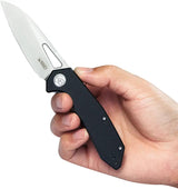 Kubey Vagrant Linerlock Black KU291N - Sturdy AUS-10A Blade With Black G10 Handle And Pocket Clip by Kubey