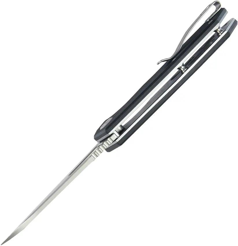 Kubey Vagrant Linerlock Black KU291N - Sturdy AUS-10A Blade With Black G10 Handle And Pocket Clip by Kubey
