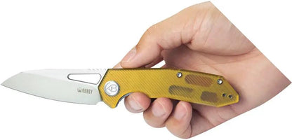 Kubey Vagrant Linerlock Ultem KU291Q - Ultem Handle EDC Knife With AUS-10A Stainless Blade And Thumb Pull Pocket Clip by Kubey