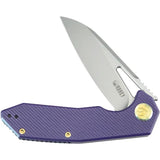Kubey Vagrant Linerlock Purple KB291S - 3 Inch Bohler M390 Blade With Purple G10 Handle And Pocket Clip by Kubey