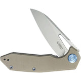 Kubey Vagrant Linerlock Tan G10 KB291T - 3 Inch Bohler M390 Stainless Blade, Tan Handle by Kubey