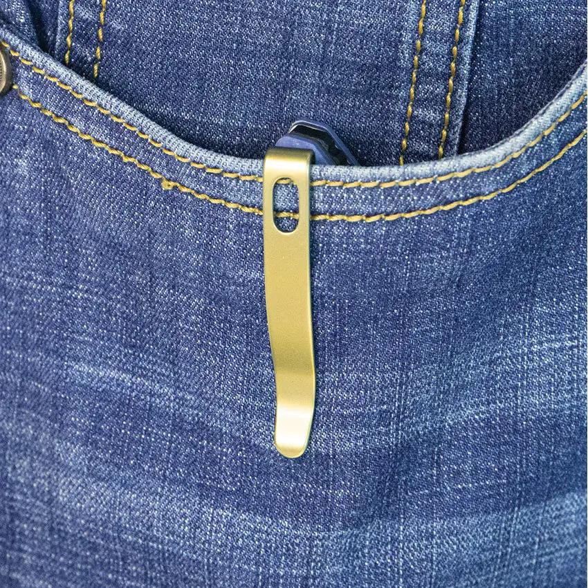 Kubey Vagrant Linerlock - Blue Canvas Micarta Handle With Bohler M390 Blade And Thumb Pocket Clip by Kubey