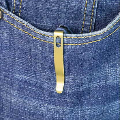 Kubey Vagrant Linerlock - Blue Canvas Micarta Handle With Bohler M390 Blade And Thumb Pocket Clip by Kubey