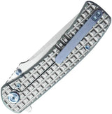 Kubey Interflow Framelock Ti Gray KB294A - Titanium Framelock Knife With M390 Tanto Blade And Pocket Clip by Kubey