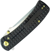 Kubey Interflow Framelock Ti Black KB294C - Titanium-Handled Satin M390 Blade With Extended Tang by Kubey