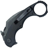 Kubey Rogue Karambit Blackwash KU298B - 14C28N Sandvik Stainless Steel Blade and Black G10 Handle by Kubey