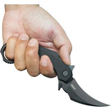 Kubey Rogue Karambit Blackwash KU298B - 14C28N Sandvik Stainless Steel Blade and Black G10 Handle by Kubey