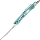 Kubey Rogue Pikal Karambit Linerlock KU298C - Tiffany Blue G10 Handle, 3in Stonewashed 14C28N Karambit Blade by Kubey