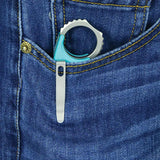 Kubey Rogue Pikal Karambit Linerlock KU298C - Tiffany Blue G10 Handle, 3in Stonewashed 14C28N Karambit Blade by Kubey
