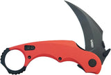 Kubey Rogue Pikal Karambit Linerlock KU298F - 14C28N Sandvik Stainless Blade Red G10 Handle by Kubey