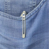 Kubey Barracuda Linerlock Satin KB299C - M390 Satin Blade Gray Titanium Handle Extended Tang by Kubey