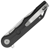 Kubey Mizo Linerlock Black KU312R - Stonewashed 14C28N Sandvik Stainless Blade With G10 Handle And Extended Tang by Kubey