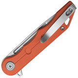 Kubey Mizo Linerlock Orange KU312U - 4 Inch Closed EDC Knife With 14C28N Sandvik Stainless Blade And Orange G10 Handle by Kubey