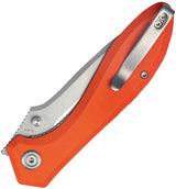 Kubey Ruckus Linerlock Orange KU314H - AUS-10A Stainless Blade Orange G10 Handle Stonewash Finish by Kubey