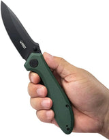 Kubey Ruckus Linerlock Green KU314L - Green G10 Handle With AUS-10A Stainless Blade And Pocket Clip by Kubey