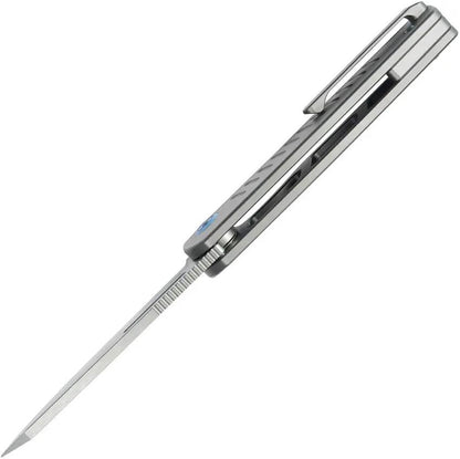 Kubey Steelhead Linerlock - Gray Titanium Handle With M390 Reverse Tanto Blade And Extended Tang by Kubey