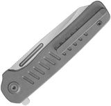 Kubey Steelhead Linerlock DSW KB315B - Bohler M390 Satin Blade, Titanium Handle, Extended Tang by Kubey