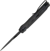 Kubey RDF Button Lock Knife - Blackwash 14C28N Blade With Black G10 Handle KU316G by Kubey