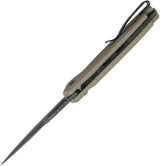 Kubey RDF Button Lock Tan KU316L - Durable EDC Knife With Tan G10 Handle And 14C28N Sandvik Blade by Kubey