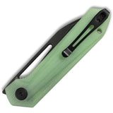Kubey Royal Linerlock Black Jade KU321C - D2 Tool Steel Blade With Jade G10 Handle by Kubey