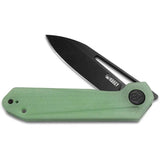 Kubey Royal Linerlock Black Jade KU321C - D2 Tool Steel Blade With Jade G10 Handle by Kubey