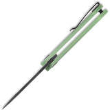 Kubey Royal Linerlock Black Jade KU321C - D2 Tool Steel Blade With Jade G10 Handle by Kubey