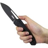 Kubey Royal Linerlock KU321H - Black D2 Tool Steel Blade With G10 Handle And Pocket Clip by Kubey