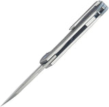 Kubey Royal Framelock Titanium KU321I - Bohler M390 Blade, Gray Titanium Handle, Extended Tang by Kubey