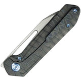 Kubey Royal Framelock Flame Ti KU321N - Flame Anodized Titanium Handle With Bohler M390 Blade by Kubey