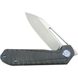 Kubey Royal Framelock Flame Ti KU321N - Flame Anodized Titanium Handle With Bohler M390 Blade by Kubey