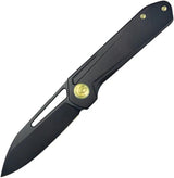Kubey Royal Framelock Blackout Ti KU3210 - Bohler M390 Blade, Black Titanium Handle, Extended Tang by Kubey