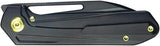 Kubey Royal Framelock Blackout Ti KU3210 - Bohler M390 Blade, Black Titanium Handle, Extended Tang by Kubey