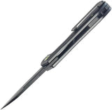 Kubey Royal Framelock Blackout Ti KU3210 - Bohler M390 Blade, Black Titanium Handle, Extended Tang by Kubey